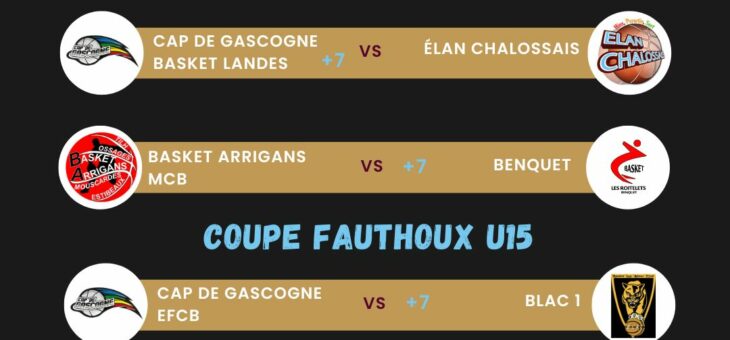 TIRAGES 1/2 FINALE COUPE GHROUM & FAUTHOUX